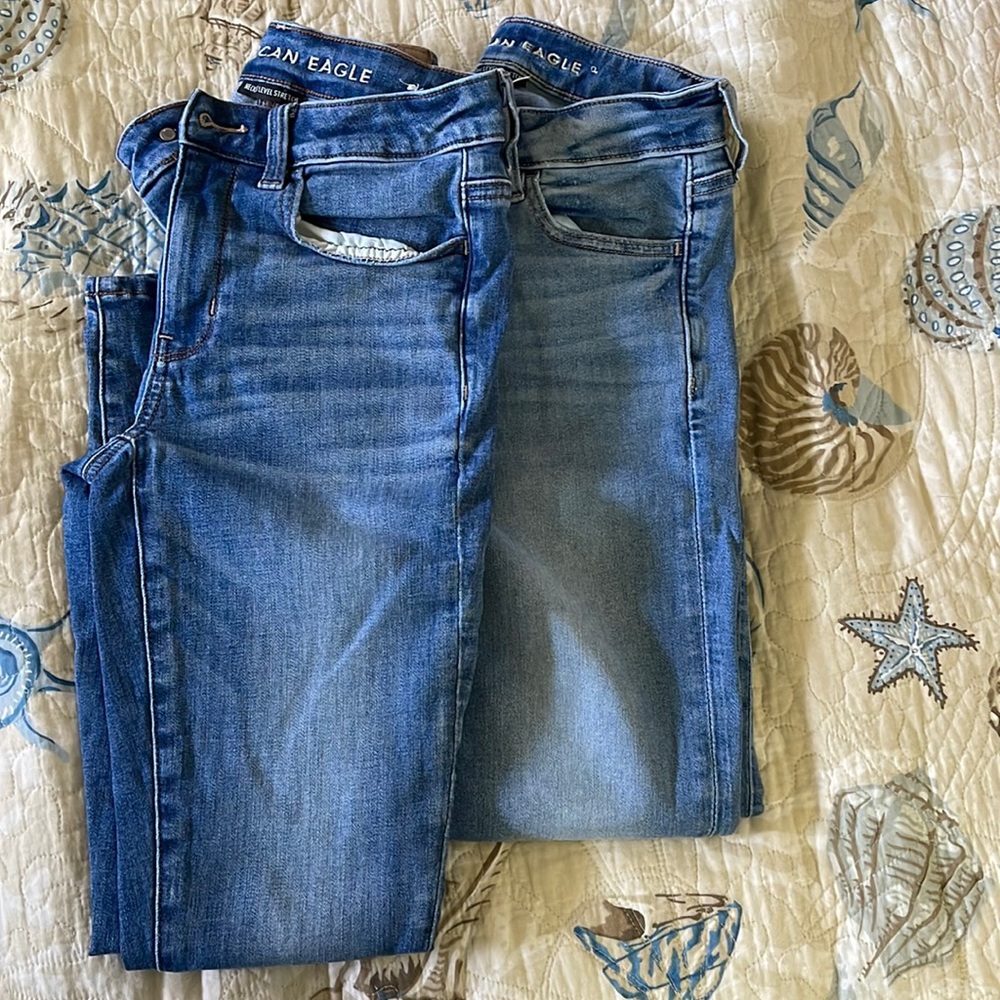 Lot 2 jegging crop AE jeans